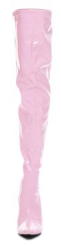 Lack Overknee High Heels pink